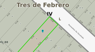 Lote de 450 m² ubicado a metros de zona comercial de Martin Coronado.